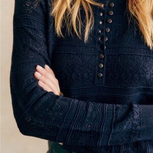 Sezane Navy Lyna Jumper